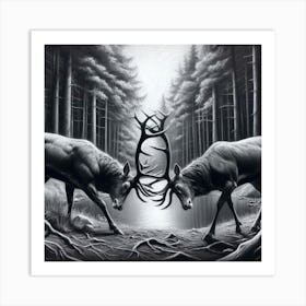 Deer In The Woods Art Print