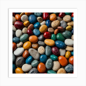 Colorful Pebbles Art Print