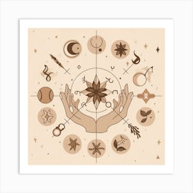 astrology minimalist Art Print