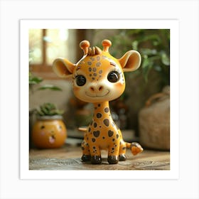 Giraffe Figurine Art Print