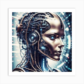 Futuristic Woman 3 Art Print