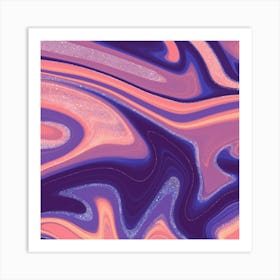 Purple And Pink Swirls Painting Art Print