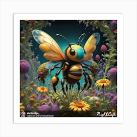 Gothic Bee Art Print