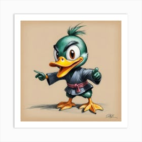 Ducky Karate Art Print