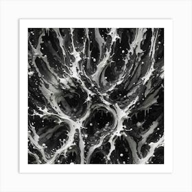 Black and White Abstract Art 225 Art Print