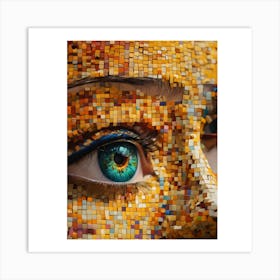 Mosaic Eyes Art Print