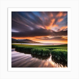 Sunset In Ireland Art Print