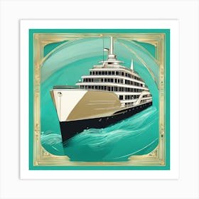 Ship In The Sea Art Print