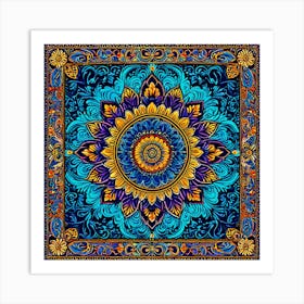 Paisley Tapestry A Classic Paisley Design With Rich Colors And Intricate Details Perfect Islamic Painting Art Print