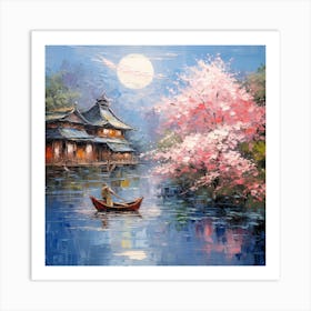 Asian Cherry Blossoms Art Print