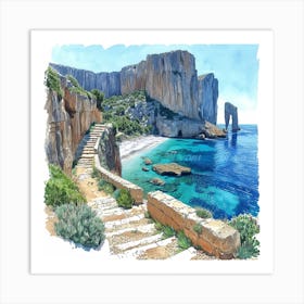 Lena1987 Secluded Alpine Sea Art Print