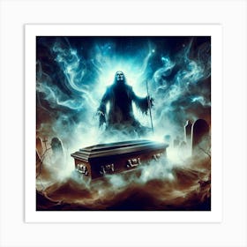 Satan In The Coffin Art Print