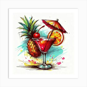 Tropical cocktail 16 Art Print