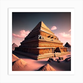 Gothic Ancient Egyptian 3 Pyramids During Sunset 8k Resolution Gothic Style Expressionism Masterpiece Monochromatic Tetredic Ornate Colors Unreal Engine 5 Cinema 2790deb8 D089 42a3 Affb Bbed3f8a66f9 Art Print