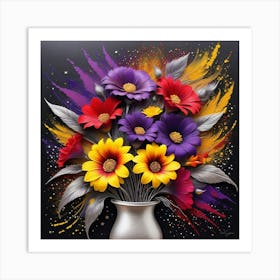 Flowers In A Vase 30 Art Print