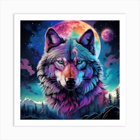 Wolf Painting 1 Art Print