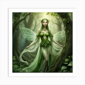 Fairy In The Forest 2 Art Print