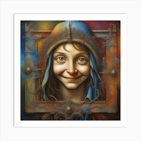 Girl In A Frame Art Print