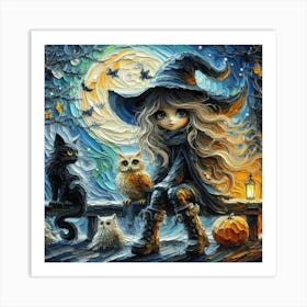 Whimsical Gothic Girl 3 Art Print