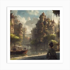 Fantasy City 121 Art Print