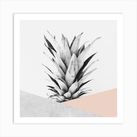 Geometric art with pineapple Art Print