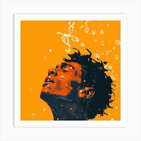 Man With Dreadlocks Art Print