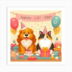 Happy Pet Day Art Print