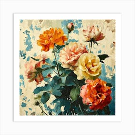 Roses In A Vase 1 Art Print