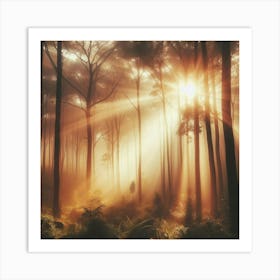 Sunrise In The Forest 1 Art Print