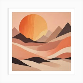 Sunset In The Desert 26 Art Print