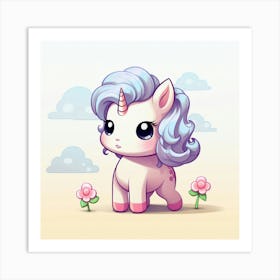 Cute Unicorn 705 Art Print