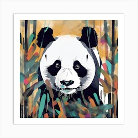 Panda Bear face Art Print