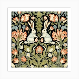 William Morris Rabbits Art Print