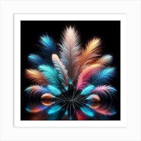 Colorful Feathers 2 Art Print