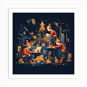 Christmas In The City Art Print