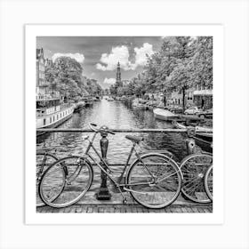 Typical Amsterdam In Monochrome Art Print