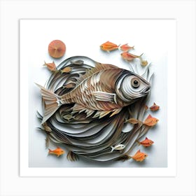 Origami Fish Art Print