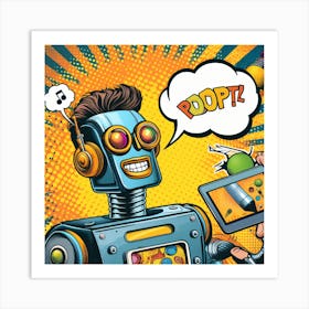 Pop Robot Art Print