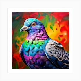 Rainbow Pigeon 2 Art Print