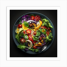 Colorful Salad On A Plate Art Print