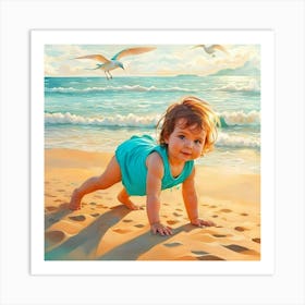 Baby Yoga 1 Art Print