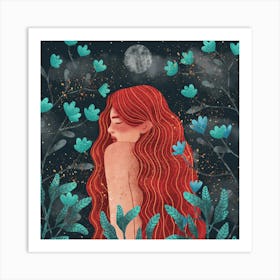 Red Haired Girl Art Print