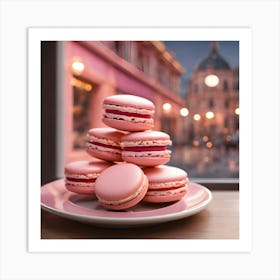 Pink Macarons Design Art Print