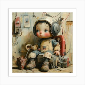 Robot Boy Art Print