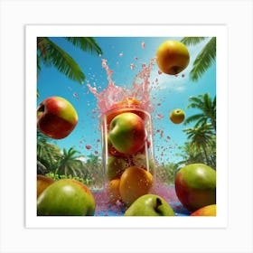 Splash Of Fruit Art Print