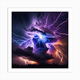 Lightning In The Sky Art Print