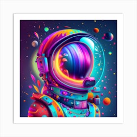 Astronaut Painting Art Print