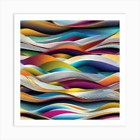 Wavy Paper Art Print