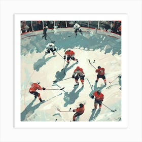 A Ice Hockey Match Lofi Illustration 1718700662 1 Art Print