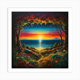 Sunset Path Art Print